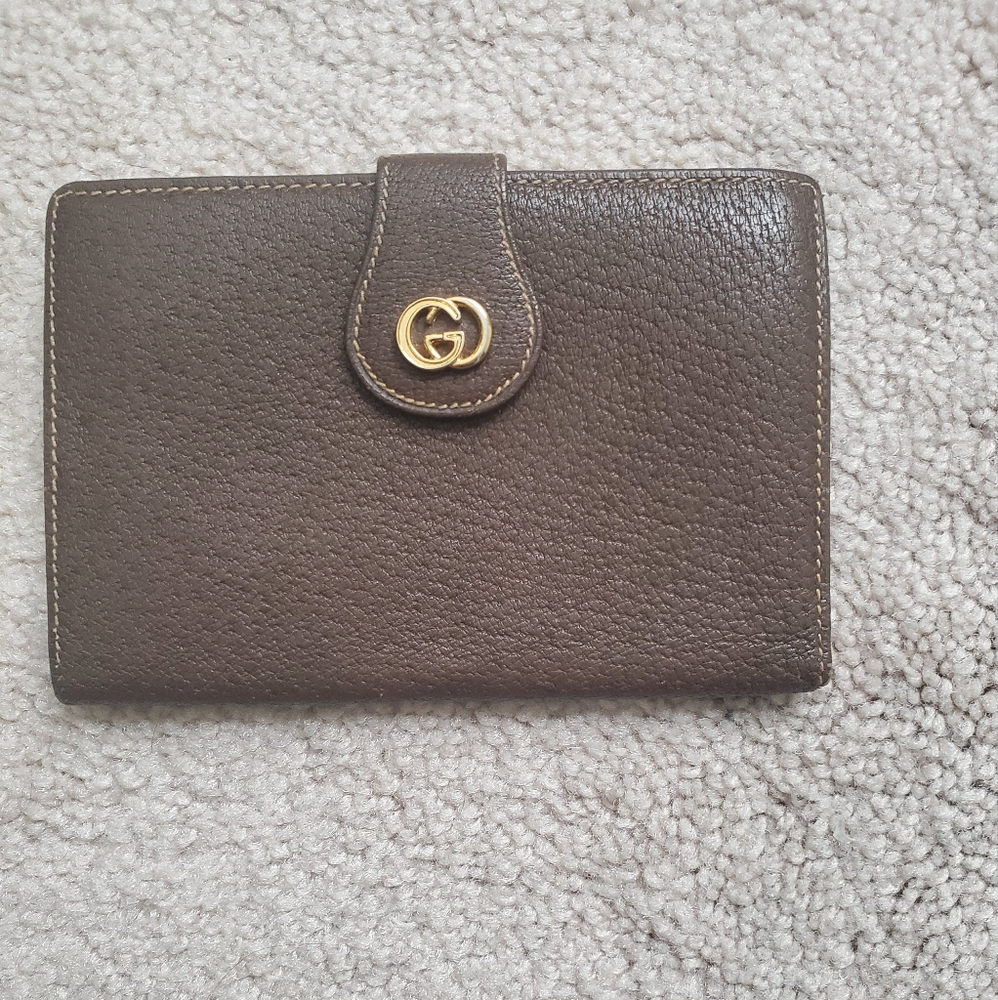 Vintage Gucci Brown Leather Women's Wallet